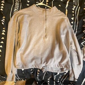 Gray Women's Half-Zip Sweater